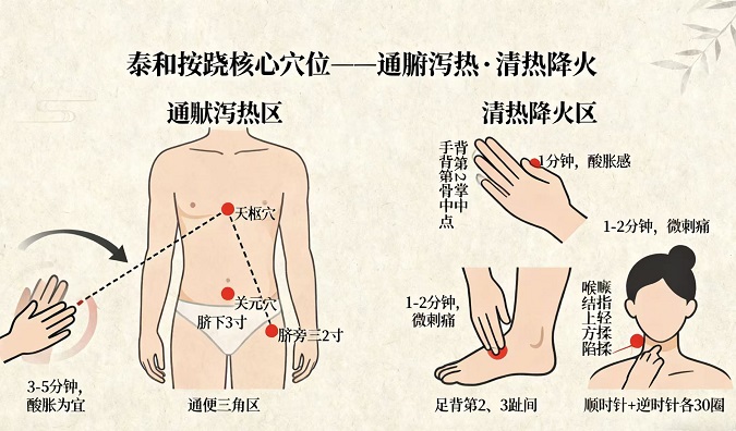 小雪时节泰和按跷调理中青年内热郁结型便秘伴口腔溃疡