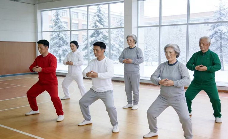 大雪时节｜泰和导引调冬季抑郁，中老年人练出好心情