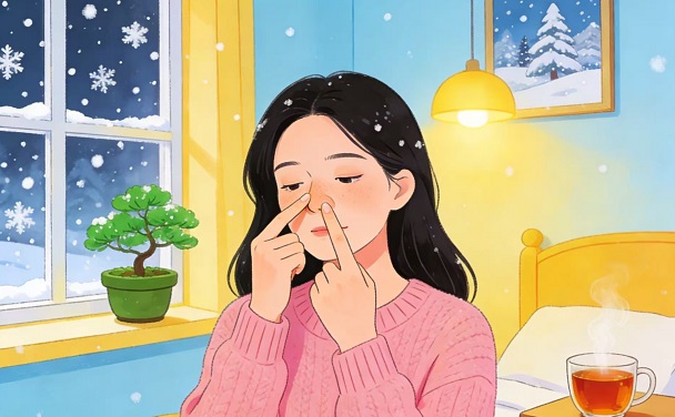 冬季遇冷鼻塞？泰和按跷3招，让鼻子从早通畅到晚
