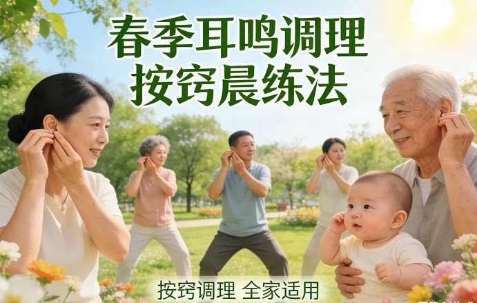 中老年人春季耳鸣——泰和按跷通窍法简单按揉护耳聪