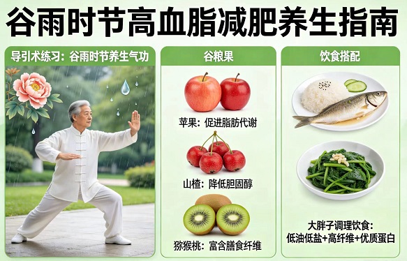 泰和导引术调理谷雨时节血脂升高——顺时练形化解湿浊瘀滞之困