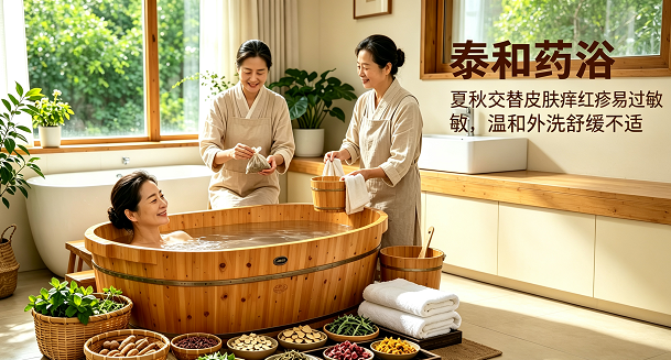 泰和药浴温和调养夏秋交替皮肤痒起红疹易过敏浑身乏