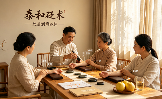 处暑嗓干鼻痒咳嗽乏力泰和砭术居家调理养肺润燥
