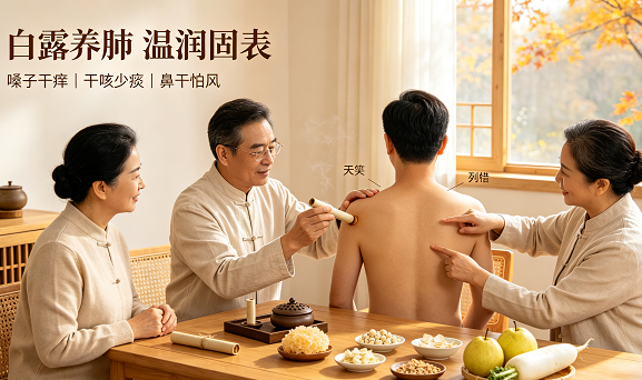 白露秋燥来，嗓子干痒咳，艾灸养肺固肺 